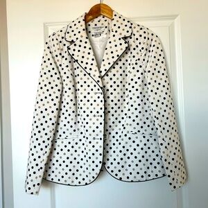 Women’s White Polka Dot Charles Gray London Blazer - Size L